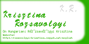 krisztina rozsavolgyi business card